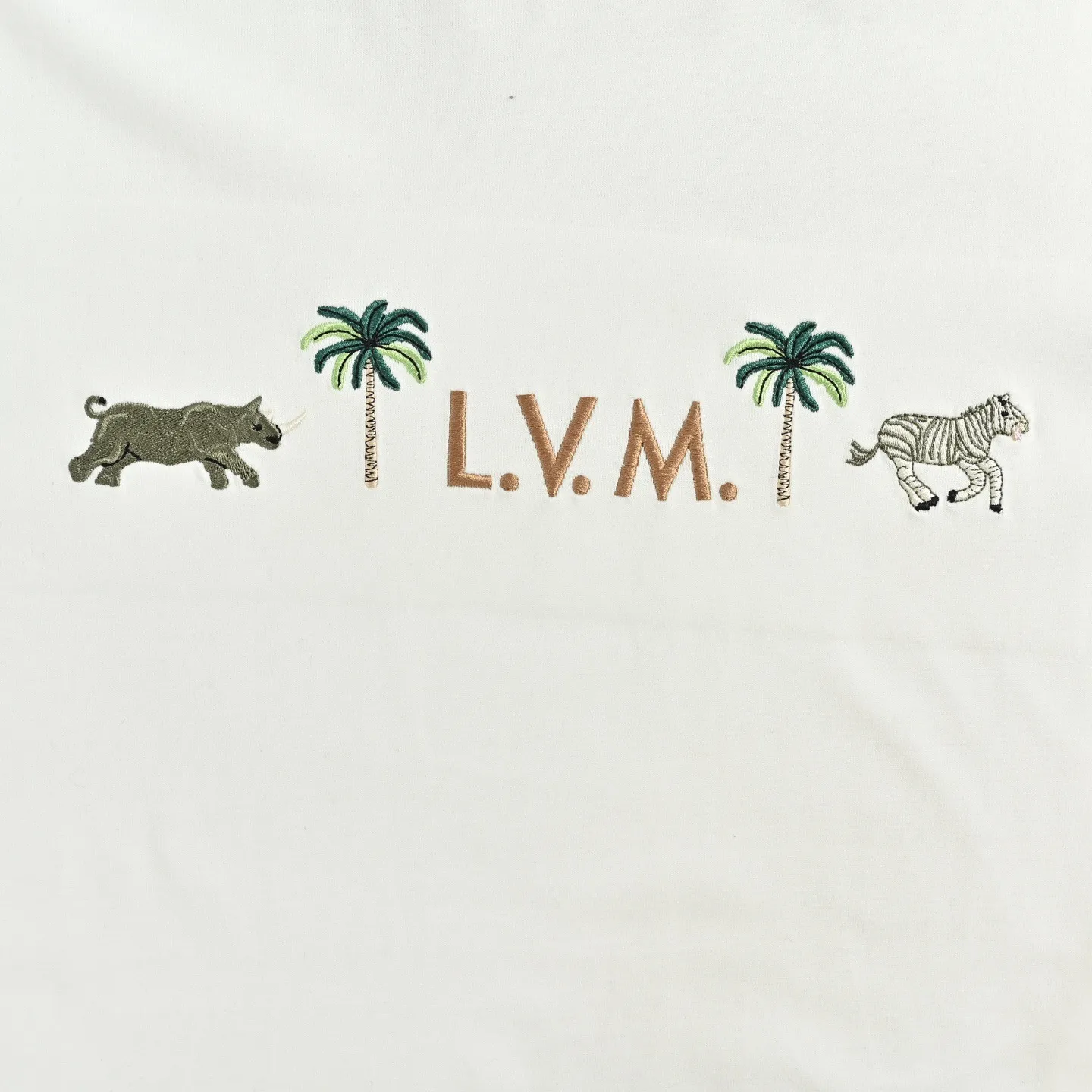 Louis Vuitton/Louis Vuitton 26ss animal embroidered short sleeves